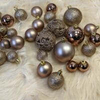 100 Stk. Weihnachtskugeln Christbaumkugeln Champagner