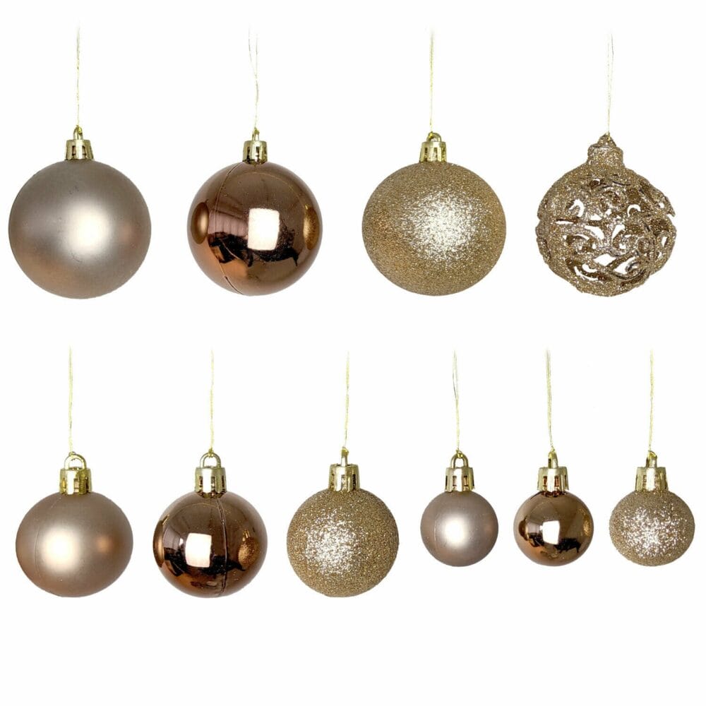 100 Stk. Weihnachtskugeln Christbaumkugeln Champagner
