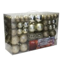 100 Stk. Weihnachtskugeln Christbaumkugeln Champagner