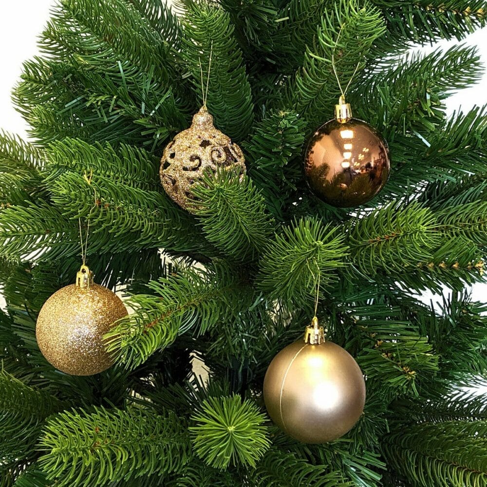100 Stk. Weihnachtskugeln Christbaumkugeln Champagner