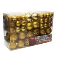 100 Stk. Weihnachtskugeln Christbaumkugeln Gold