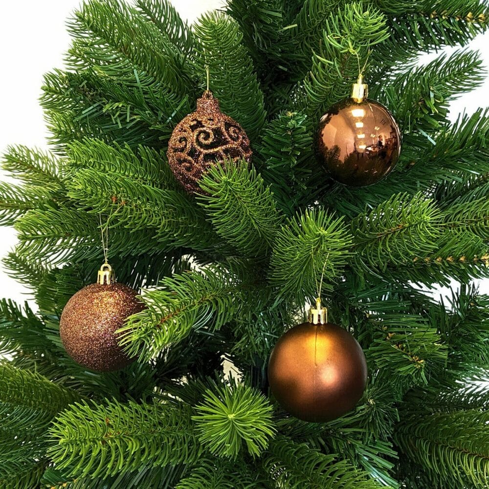 100 Stk. Weihnachtskugeln Christbaumkugeln braun