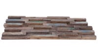 10er-Set Teak Wandfliesen (1m2) 3D Wandverkleidung Wandpaneele