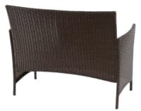 2-1-1 Rattan Garnitur Halden Sitzgruppe braun-meliert Kissen creme