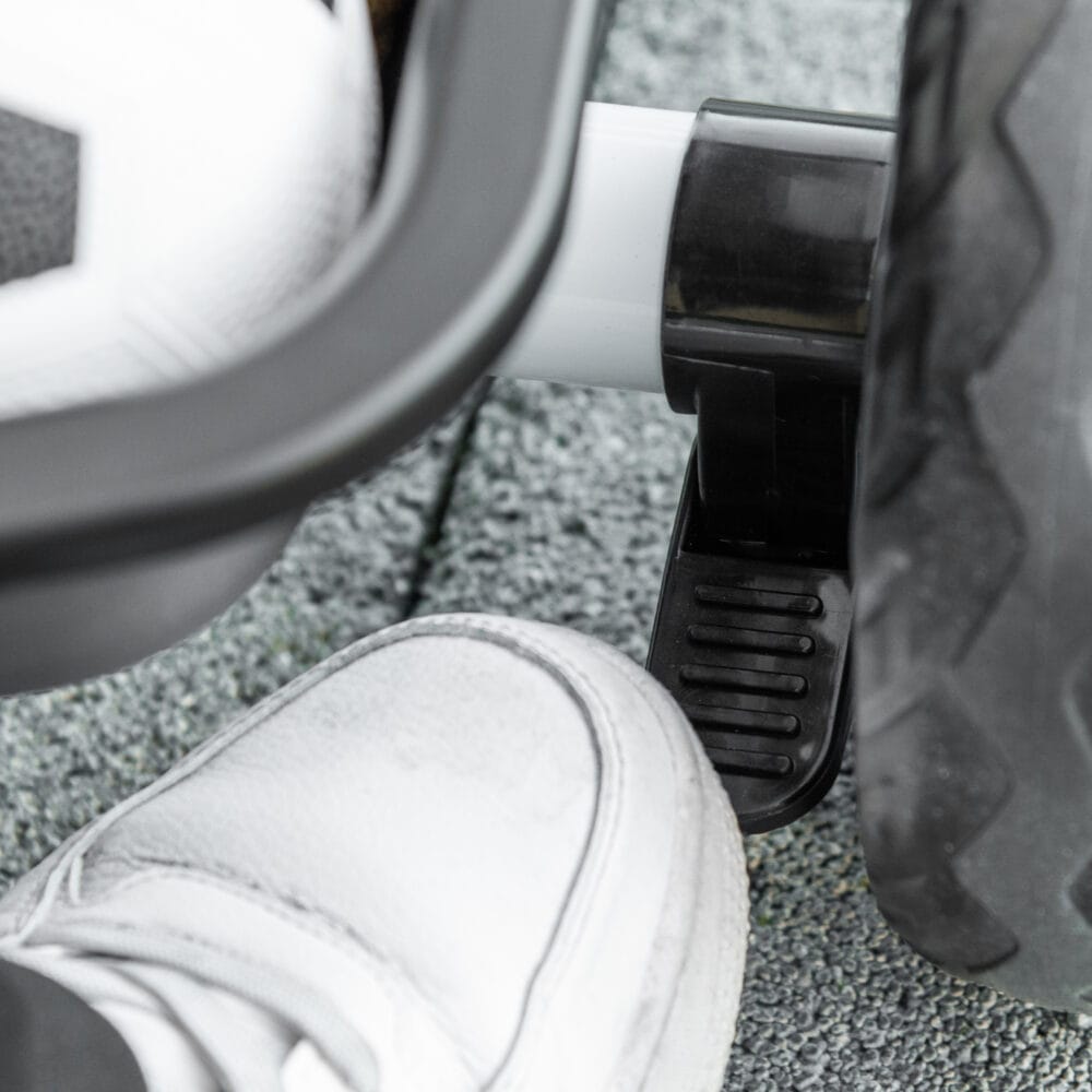 2 in 1 Kinderdreirad Jogger mit Lenksystem Samt-Touch Grau