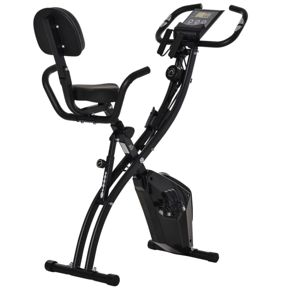 2-in-1 Heimtrainer und Fahrradtrainer klappbar mit Magnetwiderstand für effektives Cardio-Training zu Hause.