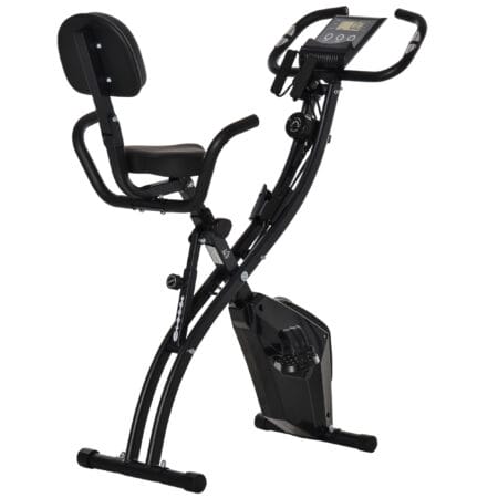 2-in-1 Heimtrainer und Fahrradtrainer klappbar mit Magnetwiderstand für effektives Cardio-Training zu Hause.