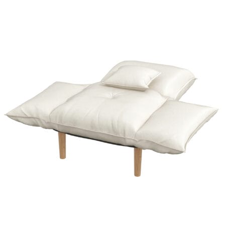 2-in-1 Sessel Loungesessel Relaxsessel Creme - Vielseitiger Loungesessel in Cremefarbe.