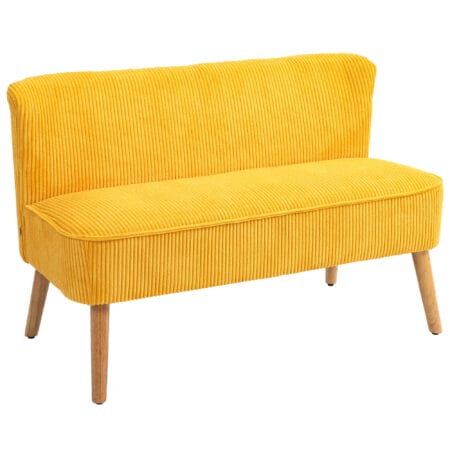 2-Sitzer Sofa 117x56.5x77cm Gelb - Modernes Sofa in Gelb für stilvolle Akzente.