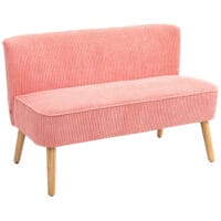 2-Sitzer Sofa 117x56.5x77cm Rosa - Kompaktes, farbenfrohes Sofa in Rosa.