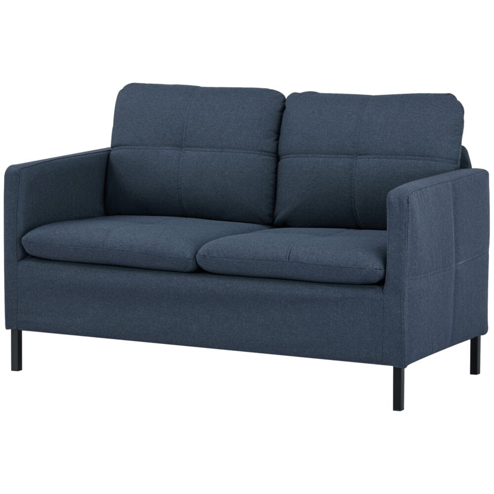 2-Sitzer Sofa 135x67x78cm Dunkelblau - Kompaktes, stilvolles Sofa in Dunkelblau.