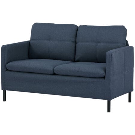 2-Sitzer Sofa 135x67x78cm Dunkelblau - Kompaktes, stilvolles Sofa in Dunkelblau.