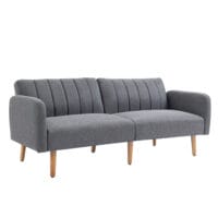 2-Sitzer Sofa Gästebett Bettsofa 173x75x73cm Grau - Vielseitiges Bettsofa für Gäste, in Grau.