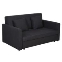 2-Sitzer Sofa Gästebett mit verstecktem Stauraum 152x101x81cm Kohlegrau - Multifunktionales Sofa mit verstecktem Stauraum.