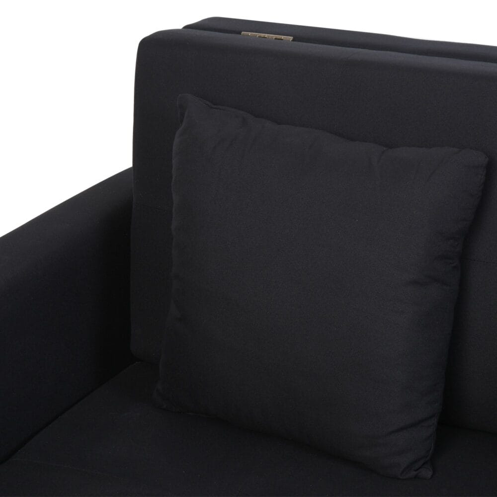 2-Sitzer Sofa Gästebett mit verstecktem Stauraum 152x101x81cm Kohlegrau - Multifunktionales Sofa mit verstecktem Stauraum.