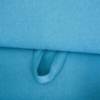 2-Sitzer Sofa Gästebett mit verstecktem Stauraum Hellblau - Klappsofa mit Stauraum für Übernachtungsgäste.