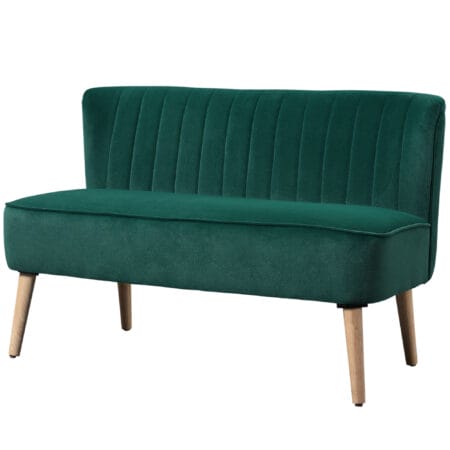 2-Sitzer Sofa Loungesofa 117x56.5x77cm Dunkelgrün - Elegantes Loungesofa in modischem Dunkelgrün.