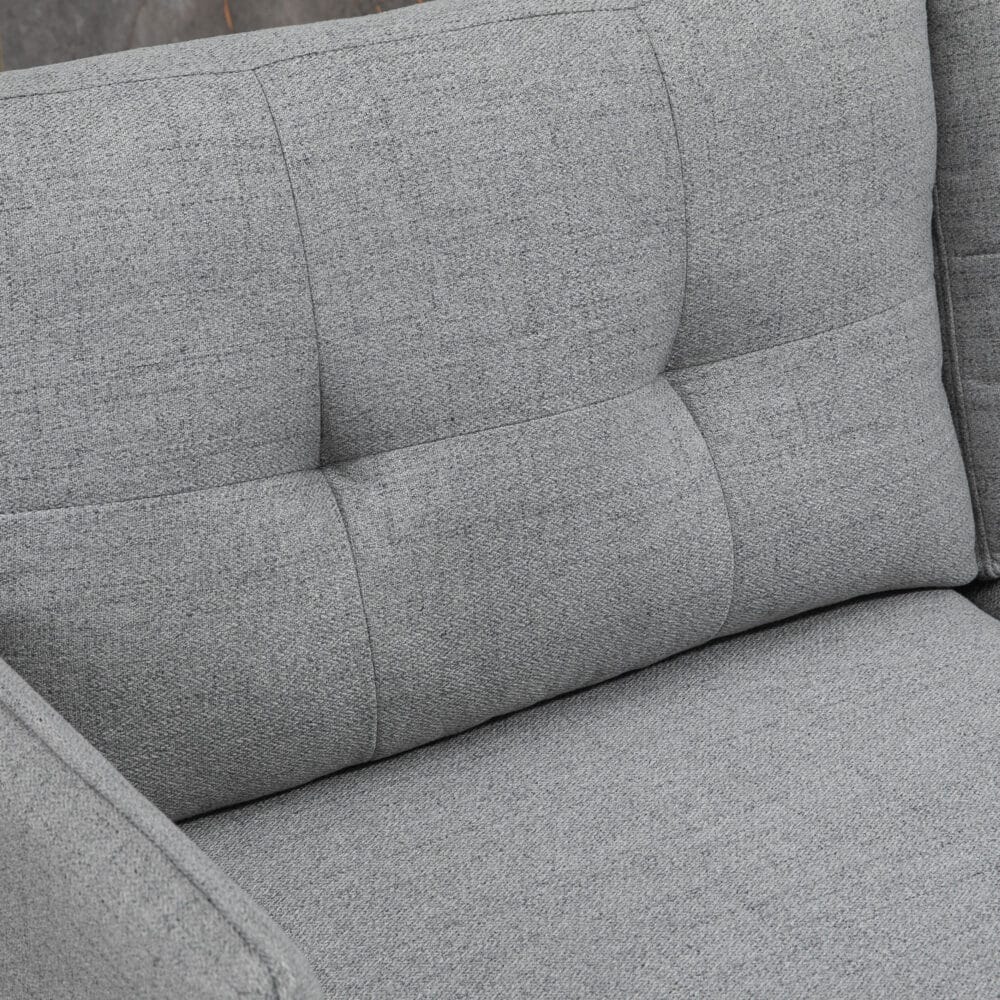 2-Sitzer Sofa Loveseat 139x68x76cm Grau - Kompaktes Loveseat-Sofa in dezentem Grau.