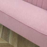 2-Sitzer Sofa Polstersofa 117x56.5x77cm Rosa - Gemütliches Polstersofa in modernem Rosa.