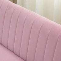 2-Sitzer Sofa Polstersofa 117x56.5x77cm Rosa - Gemütliches Polstersofa in modernem Rosa.