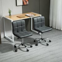 2er-Set Arbeitshocker mit Rückenlehne Rollhocker