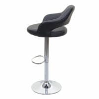 2er-Set Barhocker JAM-F16 Drehhocker mit Lehne grau-schwarz