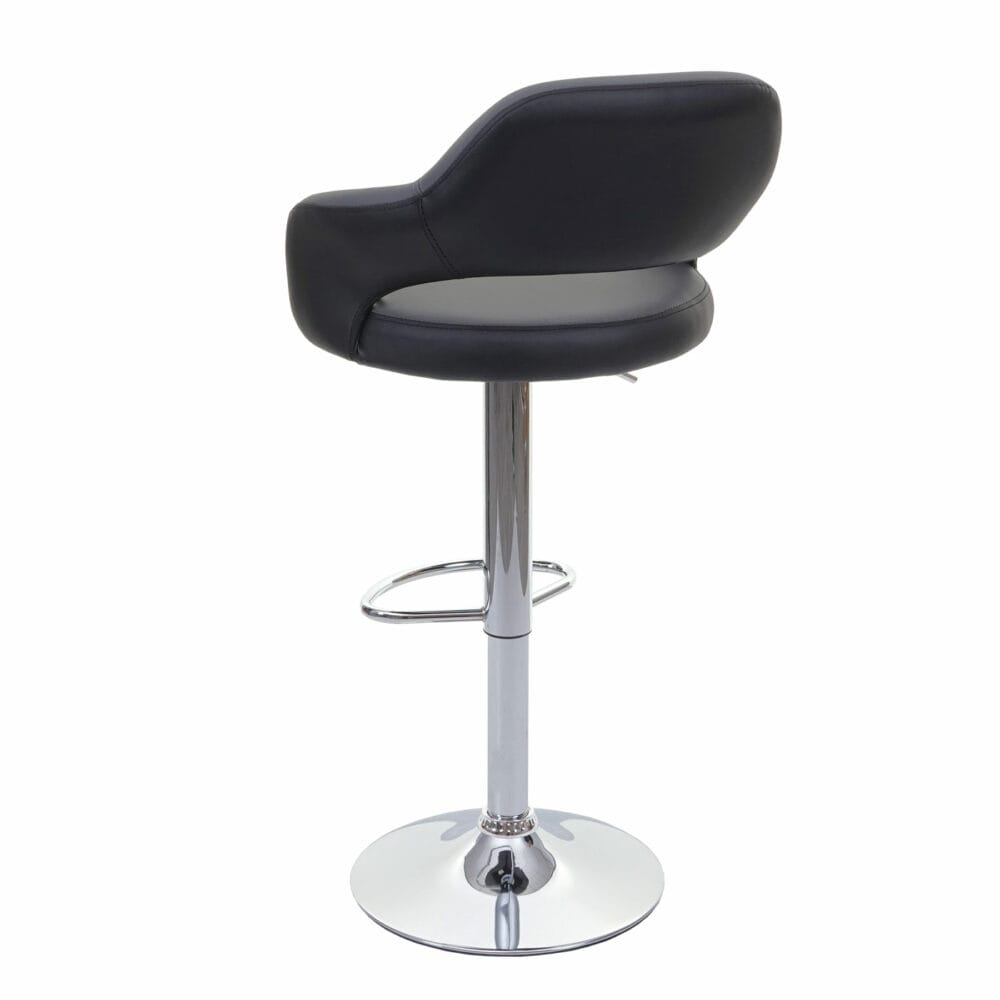 2er-Set Barhocker JAM-F16 Drehhocker mit Lehne grau-schwarz
