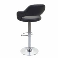 2er-Set Barhocker JAM-F16 Drehhocker mit Lehne grau-schwarz