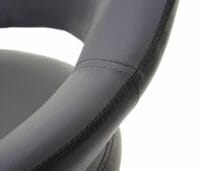 2er-Set Barhocker JAM-F16 Drehhocker mit Lehne grau-schwarz