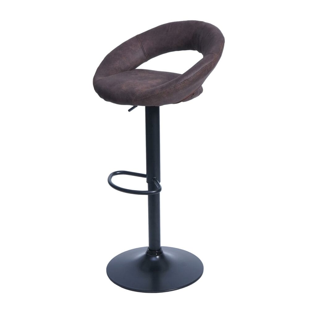 2er-Set Barhocker JAM-F46 Bistrohocker schwarz vintage dunkelbraun