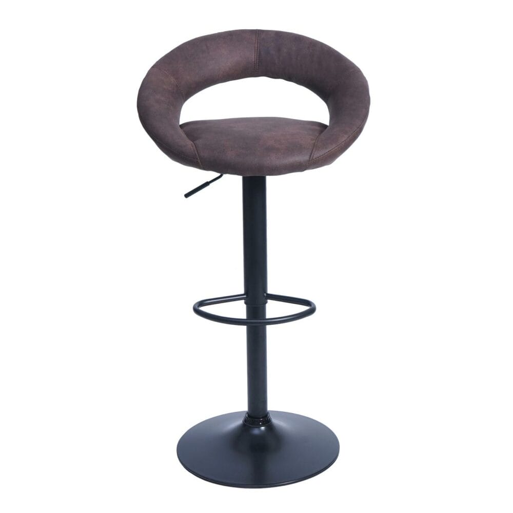 2er-Set Barhocker JAM-F46 Bistrohocker schwarz vintage dunkelbraun