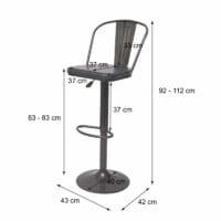 2er-Set Barhocker JAM-H10a Industrial Kunstleder