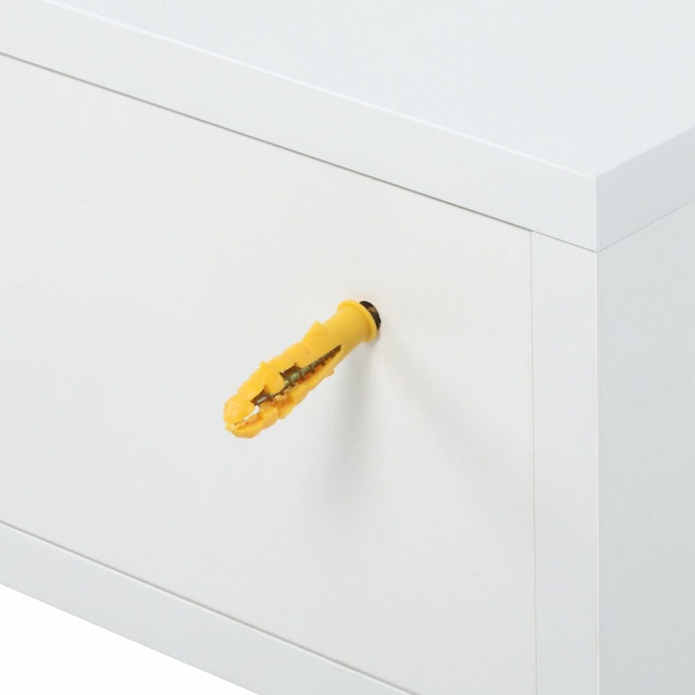 2er Set Nachttisch schwebend mit Schublade Weiss 40x30x15cm