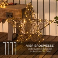 2er Set Weihnachtsstern XXL 160 Leds 80cm