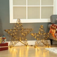 2er Set Weihnachtsstern XXL 160 Leds 80cm