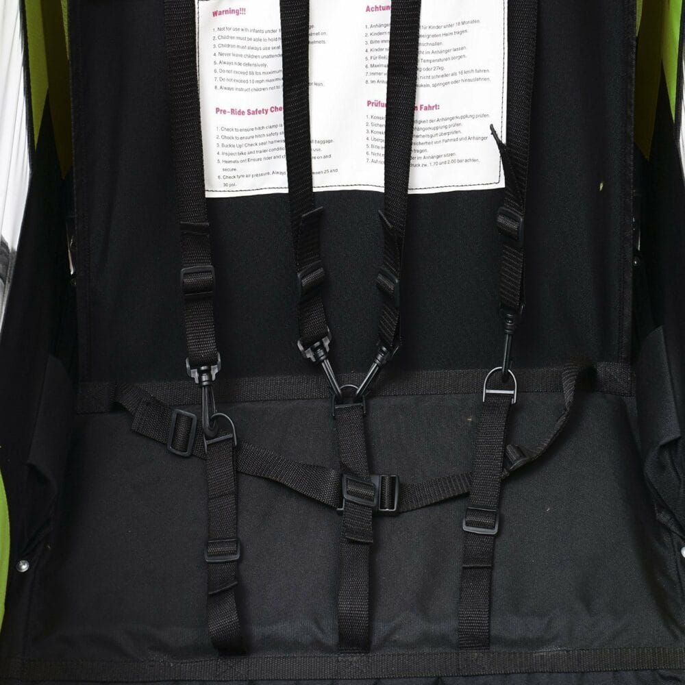 2in1 Fahrradanhänger Kinderanhänger Jogger Kinderfahrradanhänger Grün-Schwarz