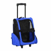 2in1 Hunde Trolley Tragetasche Hunde Rucksack blau