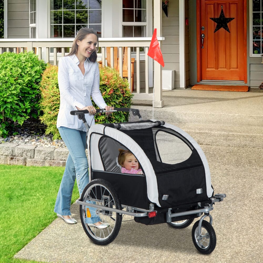 2in1 Kinderanhänger Fahrradanhänger Jogger Kinderfahrradanhänger