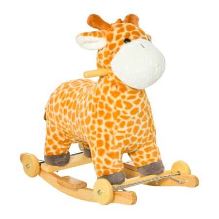 2in1 Schaukeltier Giraffe mit Räder und Sound 63x38x63cm