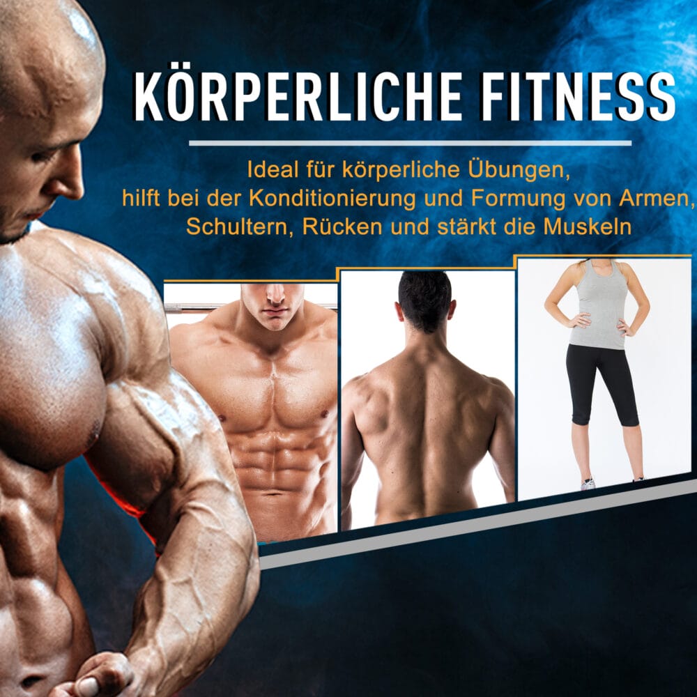 Rot-schwarzes 2-in-1 Hantelset 20kg, verstellbar.