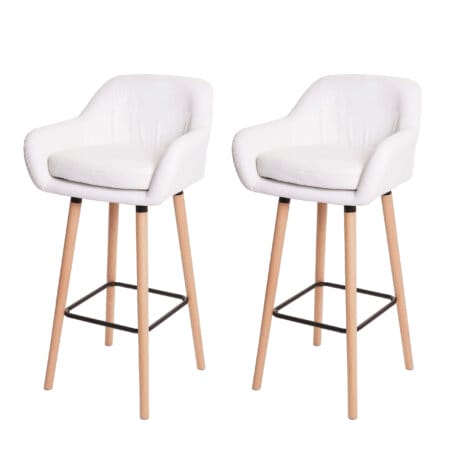 2x Barhocker Malmö Kunstleder weiss