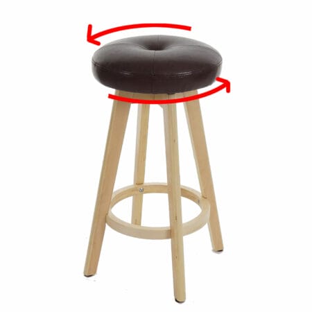 2x Barhocker Navan drehbar ~ bordeaux helle Beine