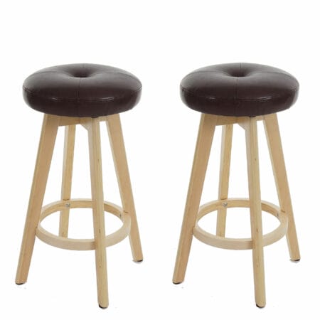 2x Barhocker Navan drehbar ~ bordeaux helle Beine