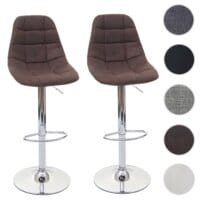 2x Barhocker Tresenhocker vintage dunkelbraun Textil