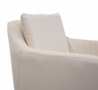 Barhocker mit Fussablage Metall - Kunstleder creme-beige