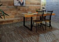 2x Esszimmerstuhl Industrial Chic ~ Massivholz hell