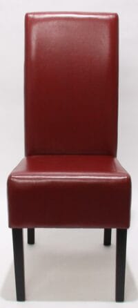 2x Esszimmerstuhl Latina LEDER ~ rot dunkle Beine