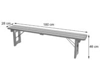 2x Festbank Gartenbank JAM-J61 Gastro Qualität 180cm klappbar