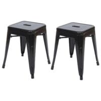 2x Hocker Sitzhocker Metall Industriedesign stapelbar