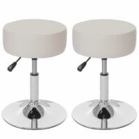 2x Hocker Sitzhocker höhenverstellbar Ø 35cm Kunstleder